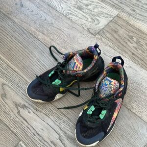 Nike Kids Sneakers with Black and Green Accents